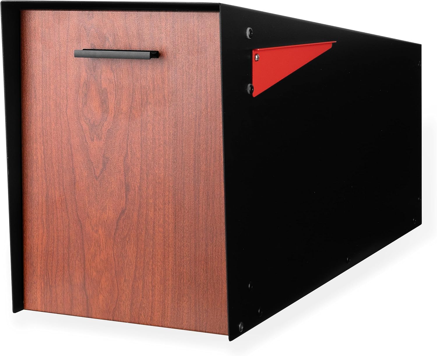 Modern Mailbox Post Mount - Large Black Metal Mailbox Design