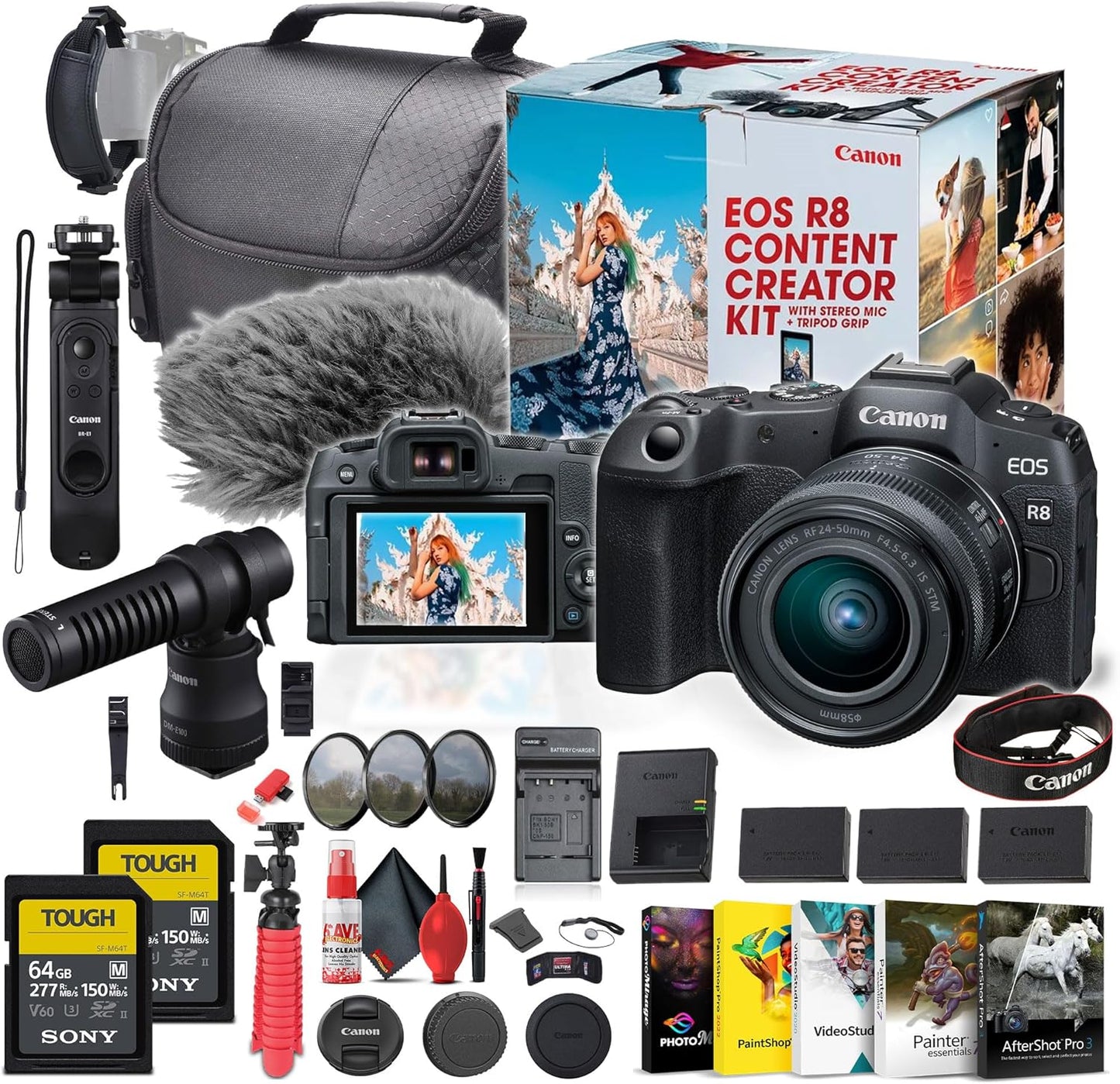 Canon EOS R8 Mirrorless Camera Kit for Content Creators