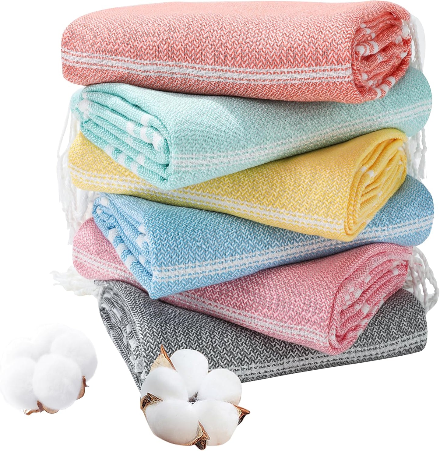 Oversized Turkish Beach Bath Towel Set - Quick Dry & Soft
