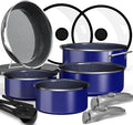 Pro DUXANO 12PC Nonstick Pots and Pans Set - Durable Hybrid Cookware