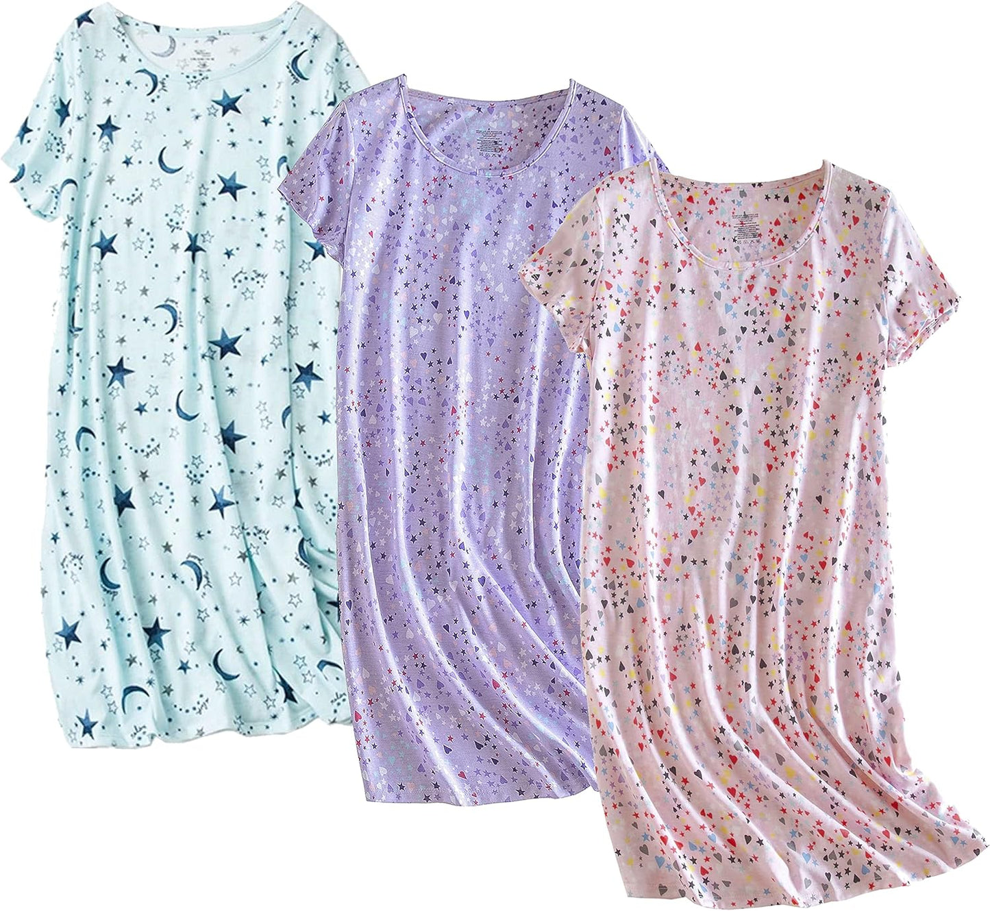 PNAEONG Women's Cotton Nightgown Sleepwear for Comfort