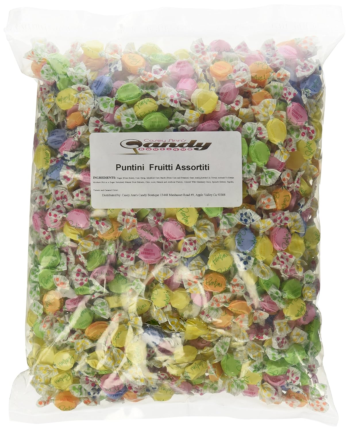 Puntini Italian Jujubes Frutti Assortiti 2lb - Chewy Candy Delight