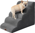 Curved Dog Stairs Ramp for High Beds - 5-Step Pet Steps