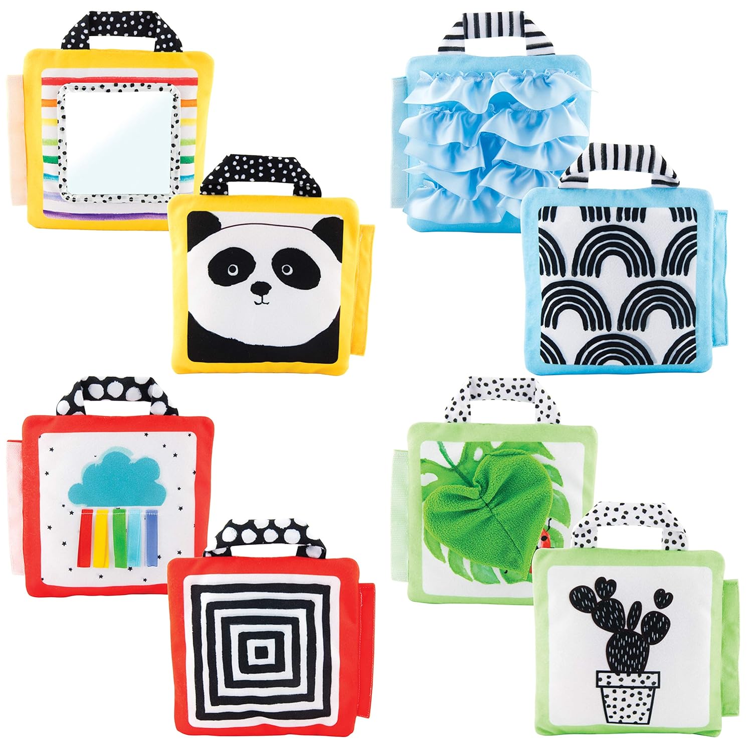 4-in-1 Reversible Soft Sensory Panels for Ages 0+, Sassy