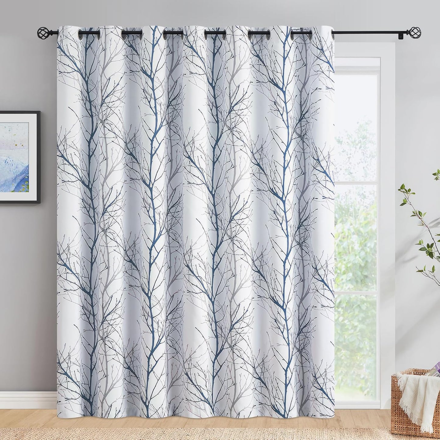 FMFUNCTEX 100% Blackout Patio Sliding Glass Door Curtains 84 in
