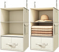 Hanging Closet Organizer 3-Shelf, Set of 2 - Space-Saving Storage