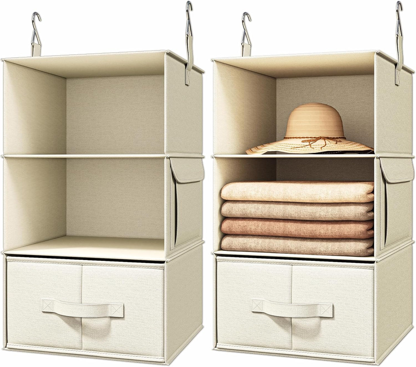 Vailando 3-Shelf Hanging Closet Organizer for Baby Clothes