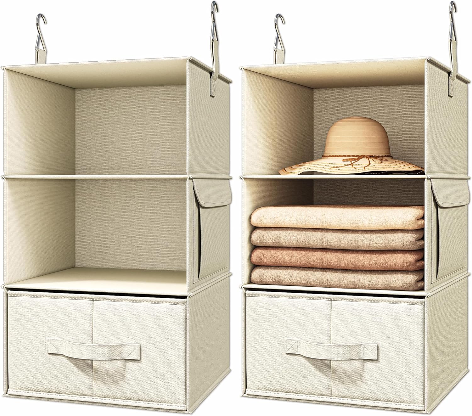 Vailando 3-Shelf Hanging Closet Organizer for Baby Clothes