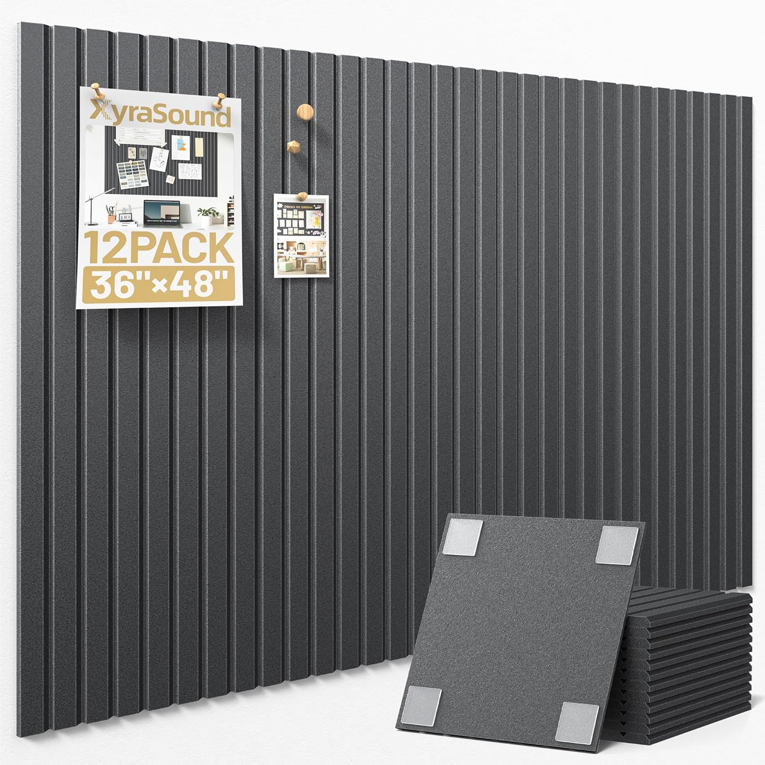 Large Cork Board for Wall - Versatile Bulletin Board Tiles