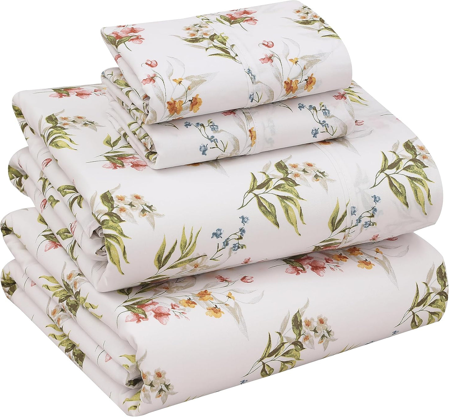 RUVANTI 100% Cotton Queen Size Sheets Set for Ultimate Comfort