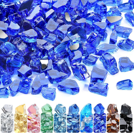 GasSaf 1/2 Inch Fire Glass for Fire Pits and Fireplaces