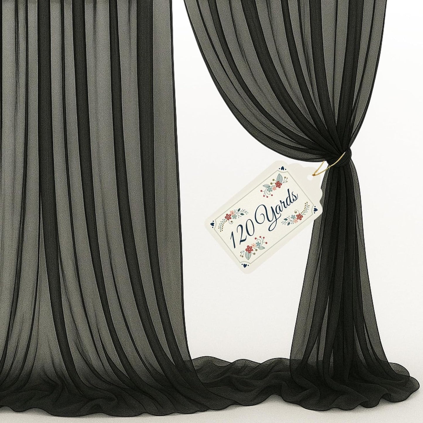 Sheer Voile Chiffon Fabric Draping Panels for Events and Weddings