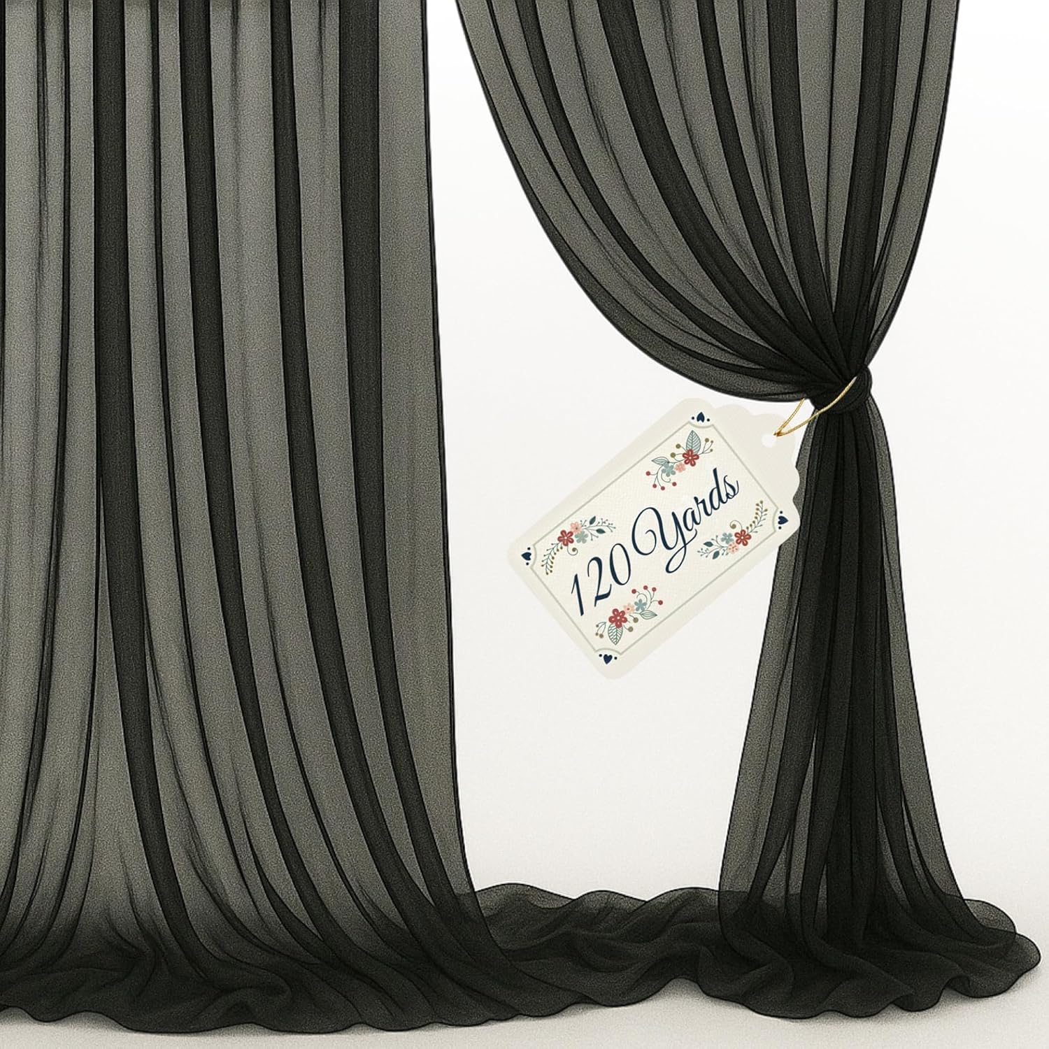 Sheer Voile Chiffon Fabric Draping Panels for Events and Weddings