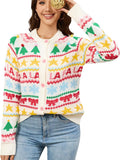 Open Front Chunky Cardigans Ugly Christmas Sweaters for Women - Fuzzy