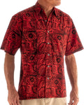 Indo Bay Tropical Hawaiian Cotton Batik Shirt - Hand Printed Batik as