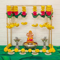 Mandap Style Backdrop Stand 2x2 ft - Gold Metal Alloy Stand