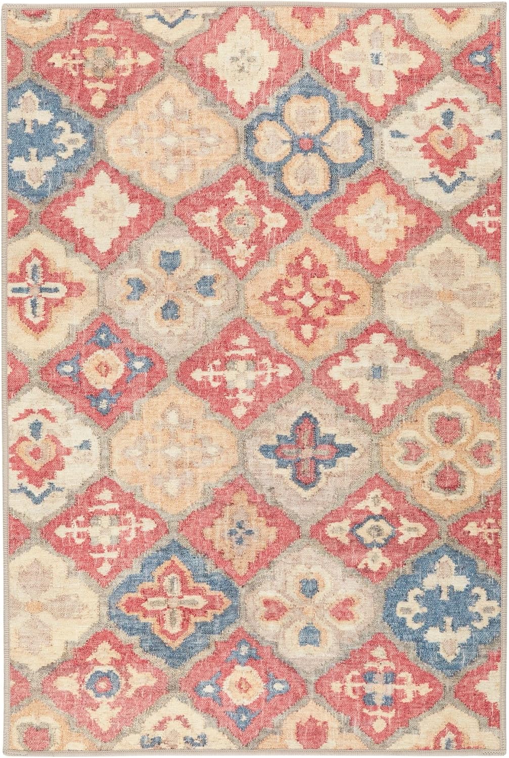 Dash and Albert Pali Machine Washable Area Rug - 5ft x 8ft Multicolor
