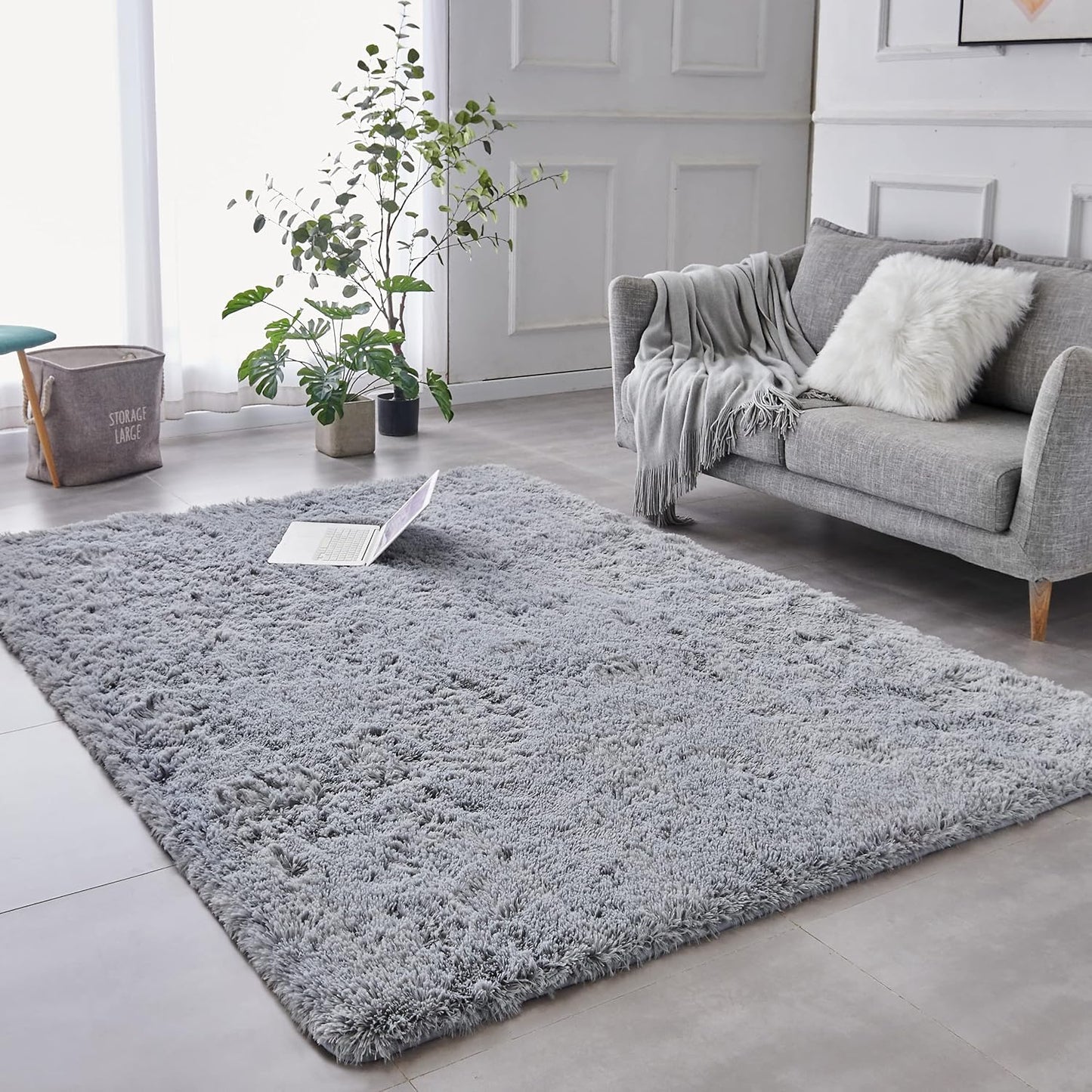 TABAYON Indoor Modern Soft Shag Area Rug for Living Room