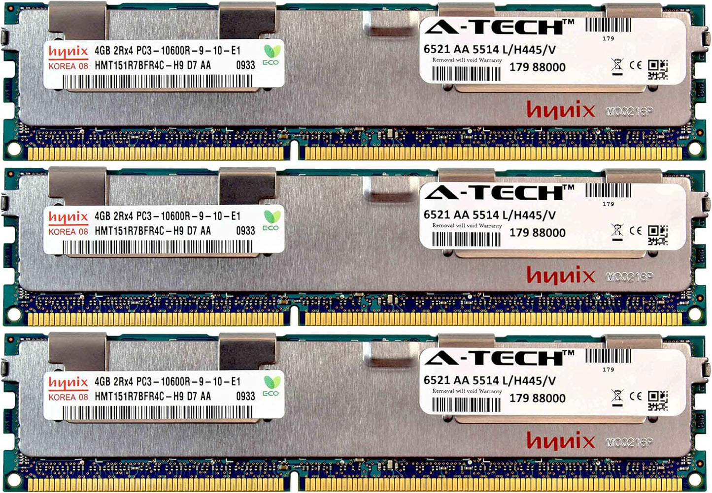 A-Tech 12GB Kit 3X 4GB PC3-10600 RAM for Dell PowerEdge Series