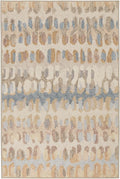 Paint Chip Machine Washable Area Rug 5 ft x 8 ft - Natural geometric