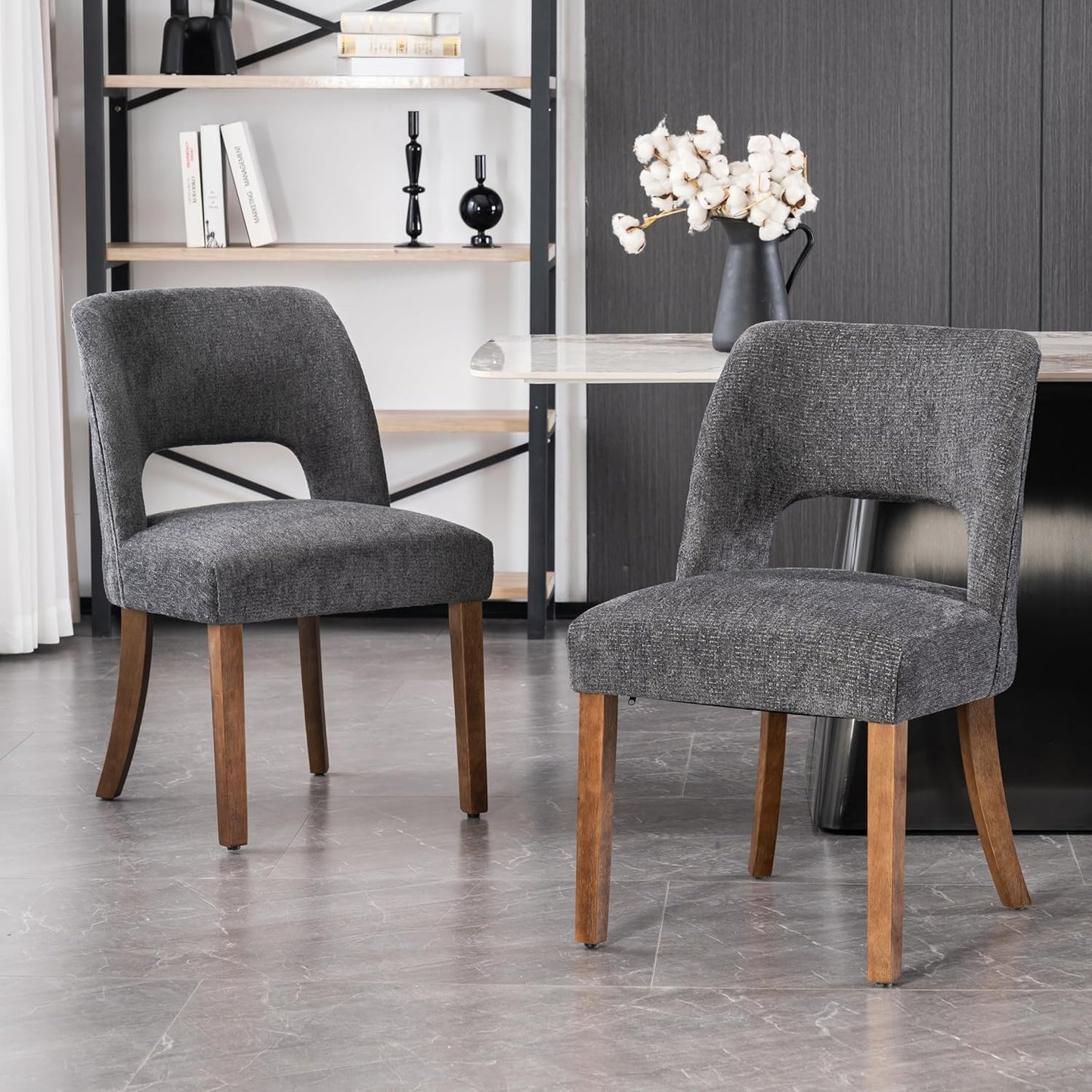 VKNOW Wooden Dining Chairs Set of 2 for Modern Dining Rooms