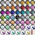 Chrome Nail Powder Set 48 Colors Metallic Mirror Effect - Versatile