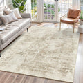 Abstract Rug 5x7 Machine Washable Area Rug - Low Pile Modern Accent