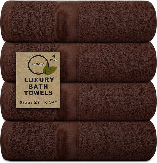 Softolle Luxury Bath Towels Set of 4 for Ultimate Comfort