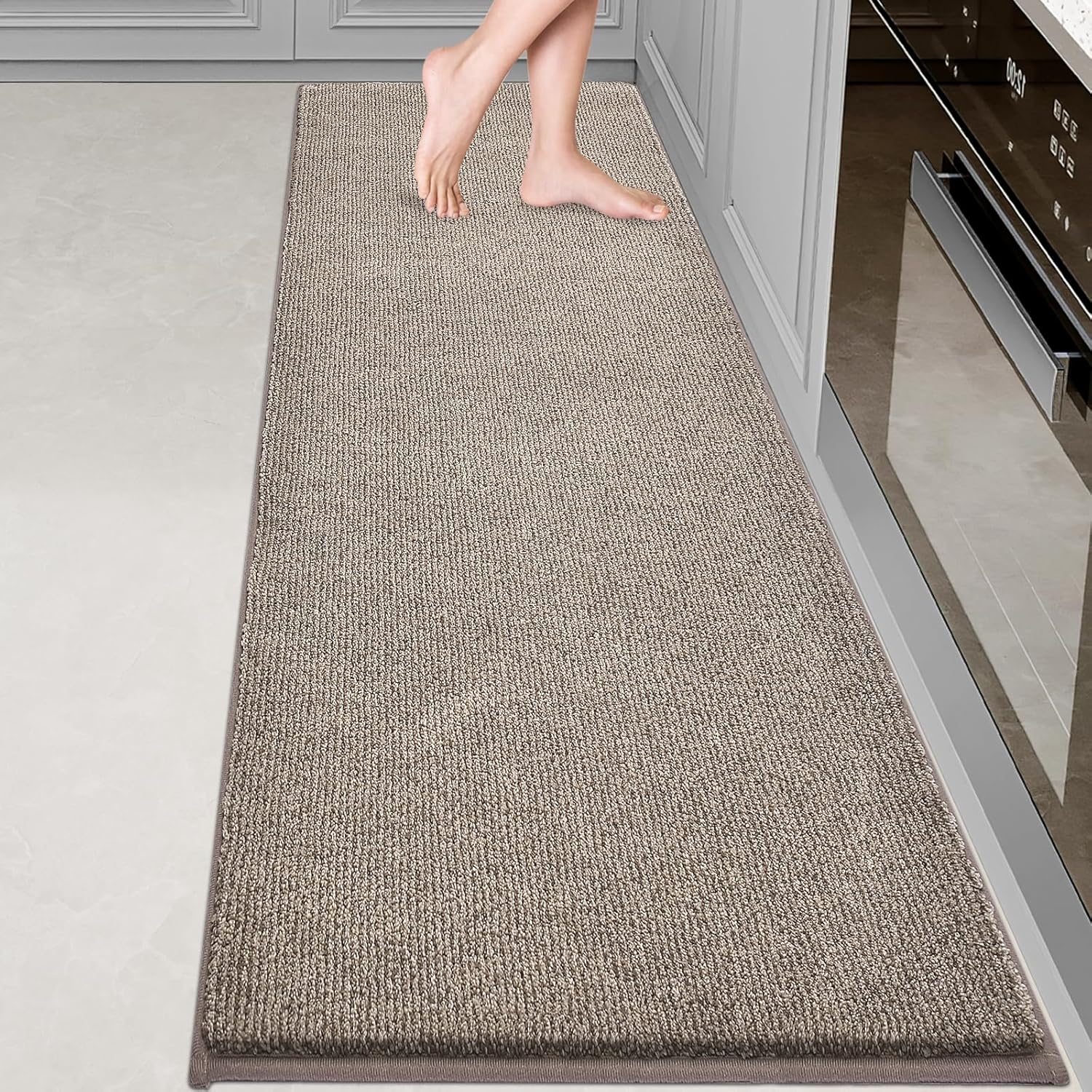 DOMUSTEX Washable Kitchen Rug 24in x 82in - Non Slip Mat