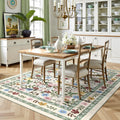 Deerly Floral Area Rugs 5x8 Vintage Boho Washable Non-Slip