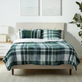 Micromink Sherpa Full/Queen Comforter Set - Green Plaid