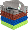 NEATGEAR 12 Pack Reusable Cleaning Cloths - Absorbent & Colorful!