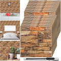 3D Brick Peel and Stick Wall Panels 60 Pcs - Retro Rock Color