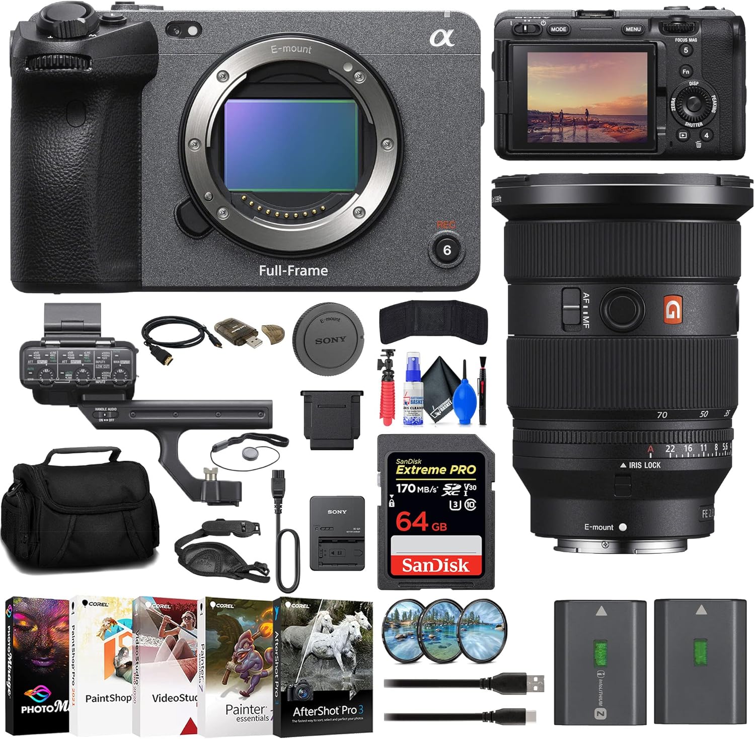 Sony FX3 Full-Frame Cinema Camera Bundle with 24-70mm Lens