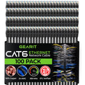 Cat 6 Ethernet Cable Pack 100-Pack 0.5 ft - Reliable 10 Gbps Patch