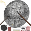 Rain Drum for Outside Garden 8 in Steel Tongue Drum - Soothing Rain