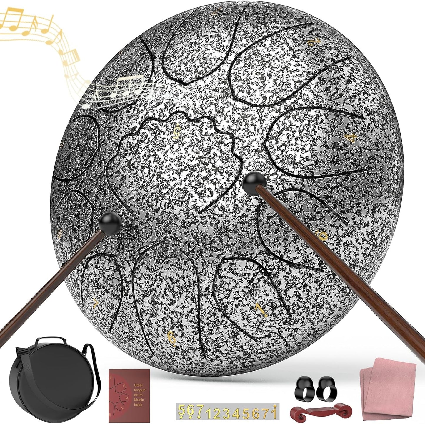 Rain Drum for Outside Garden - 8 Inch Steel Tongue Drum Gift