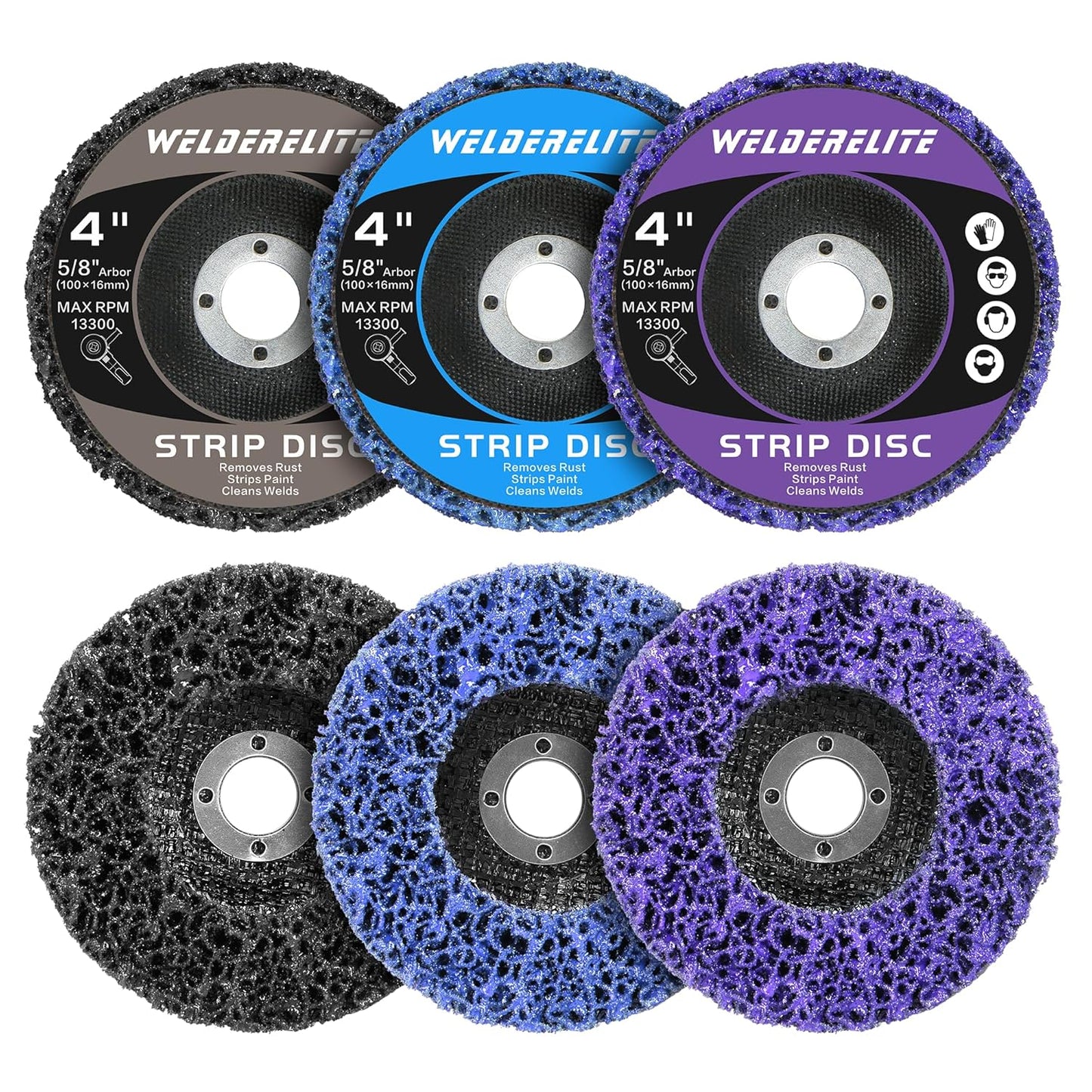 WelderElite Paint Stripper Discs - Multi-Surface Rust & Paint Removal