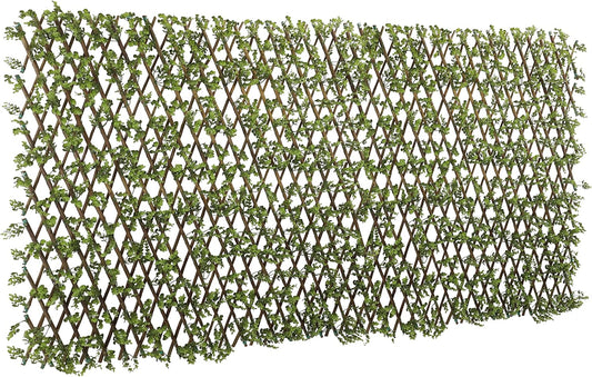 Expandable Buxus Leaf Faux Leaves Privacy Fence Screen for Outdoors