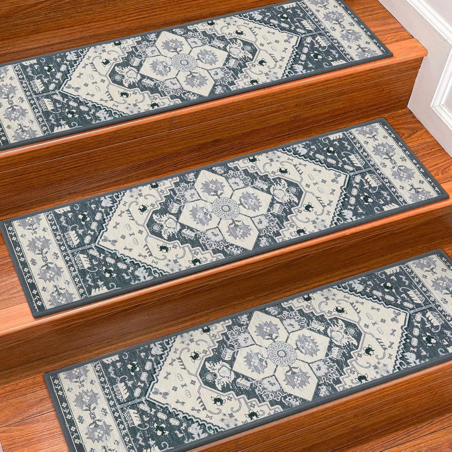 Non Slip Carpet Stair Treads for Wooden Steps, 15 Pack 8in X 30