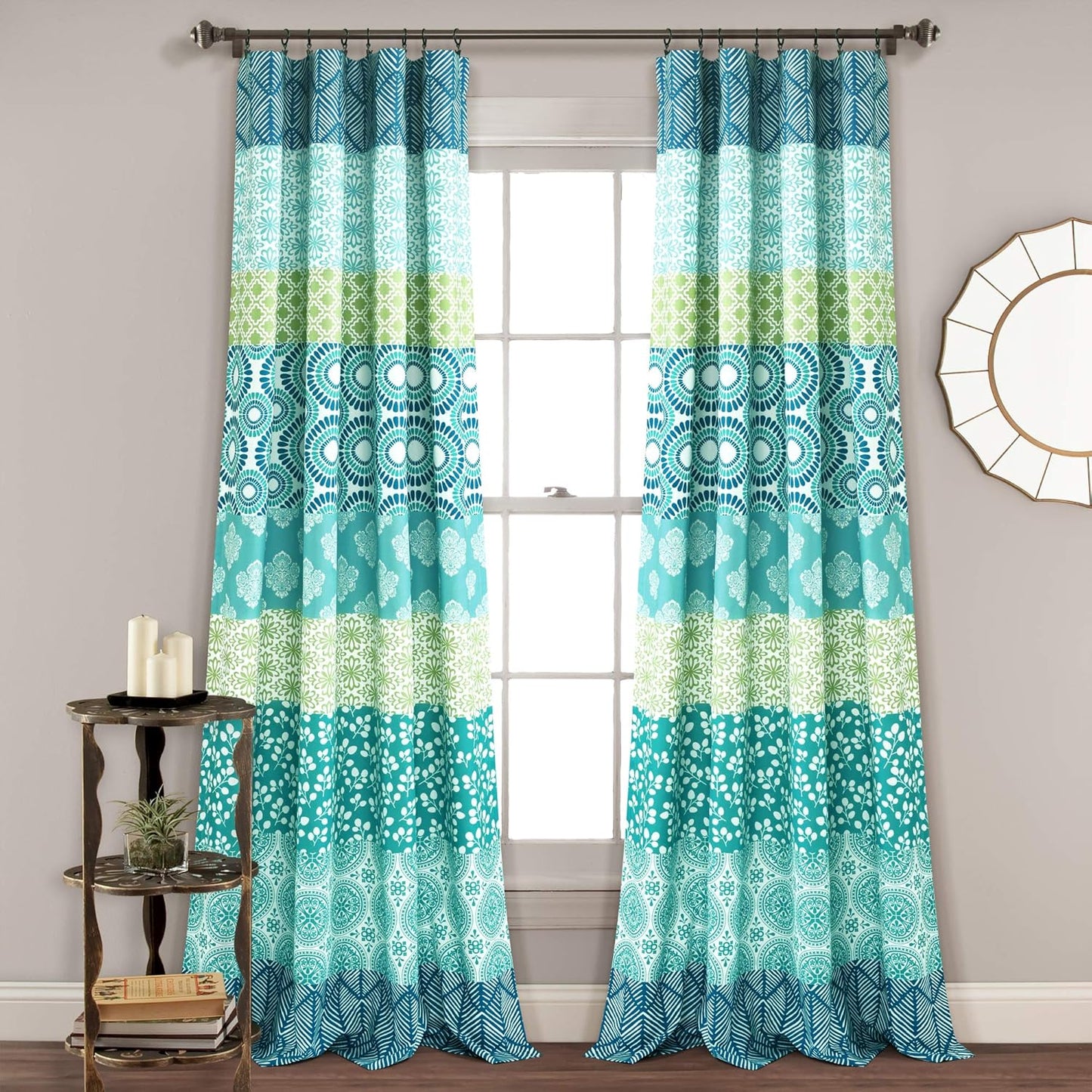 Bohemian Stripe Window Curtain Panels for Maximalist Decor
