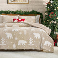 Amelie Home Christmas Comforter Set Queen - Ultra-Soft Winter Comfort