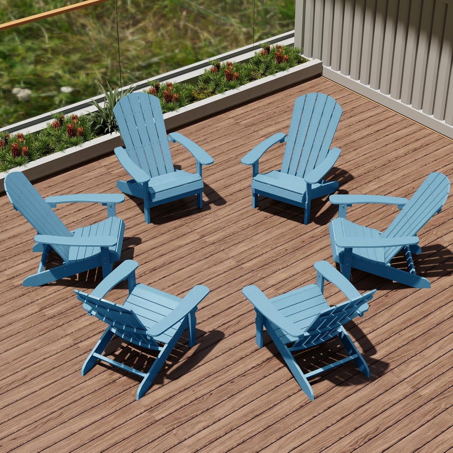 YEFU Adirondack Chairs Set of 6: Durable Outdoor Comfort