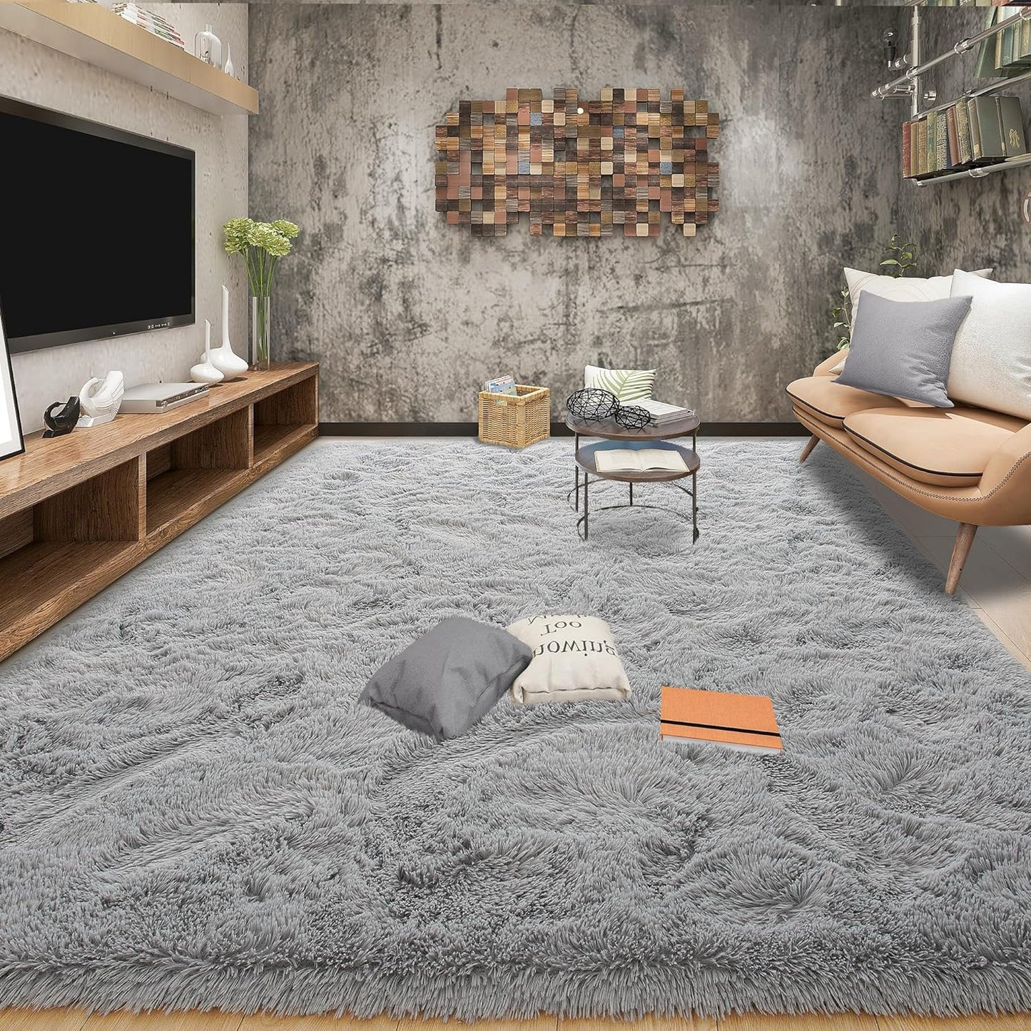 Tepook Fluffy Large Rugs for Living Room, Soft 6x9 Carpet