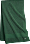 Lacoste Heritage Supima Cotton Bath Sheet, Croc Green - Plush