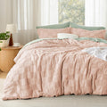 Bedsure Twin/Twin XL Comforter Set Dusty Rose - Boho Tufted Comfort