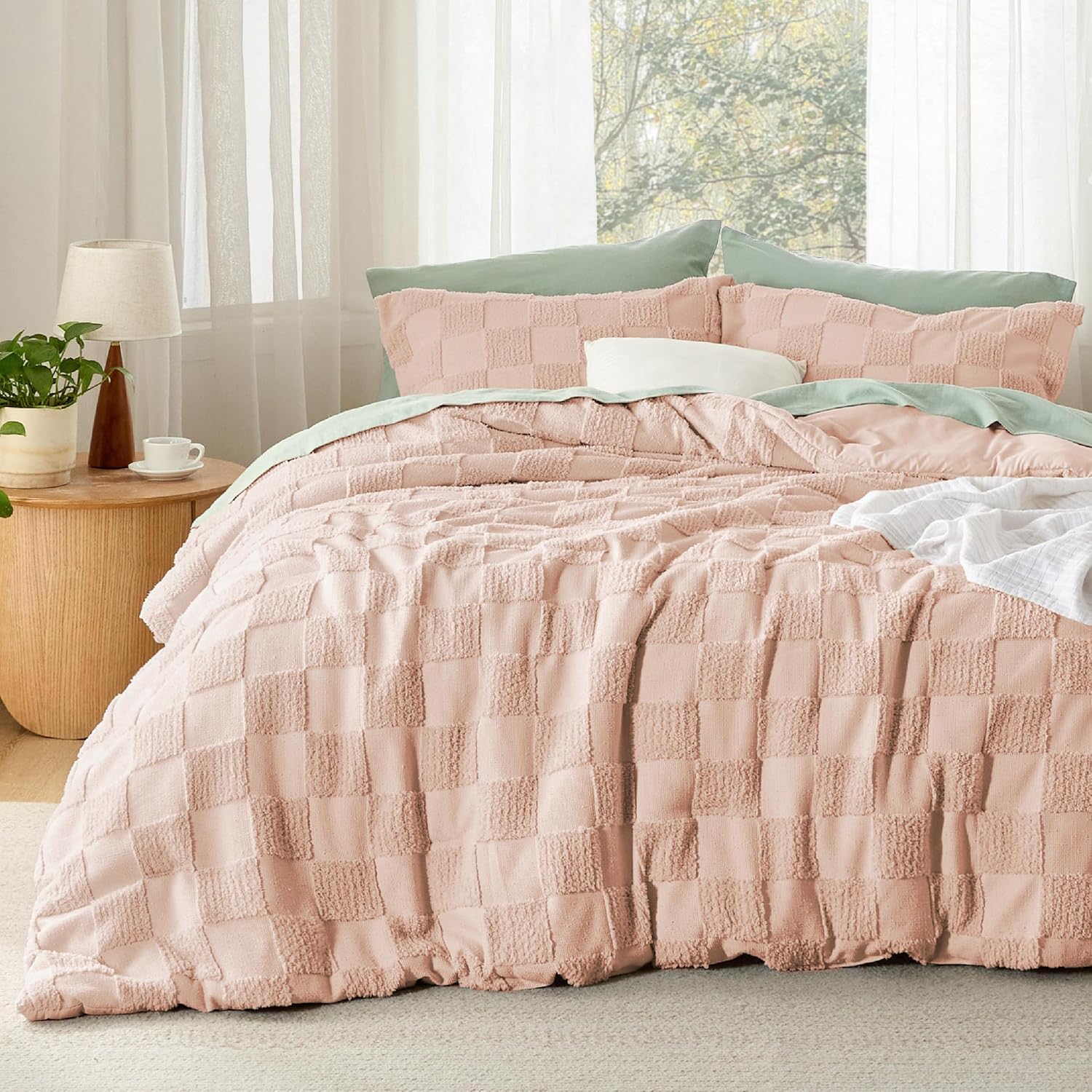 Bedsure Twin/Twin XL Comforter Set in Dusty Rose for Cozy Sleep