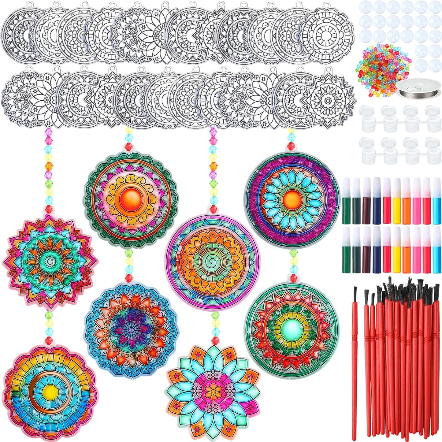 DIY Mandala Suncatcher Kits for Creative Window Art Fun