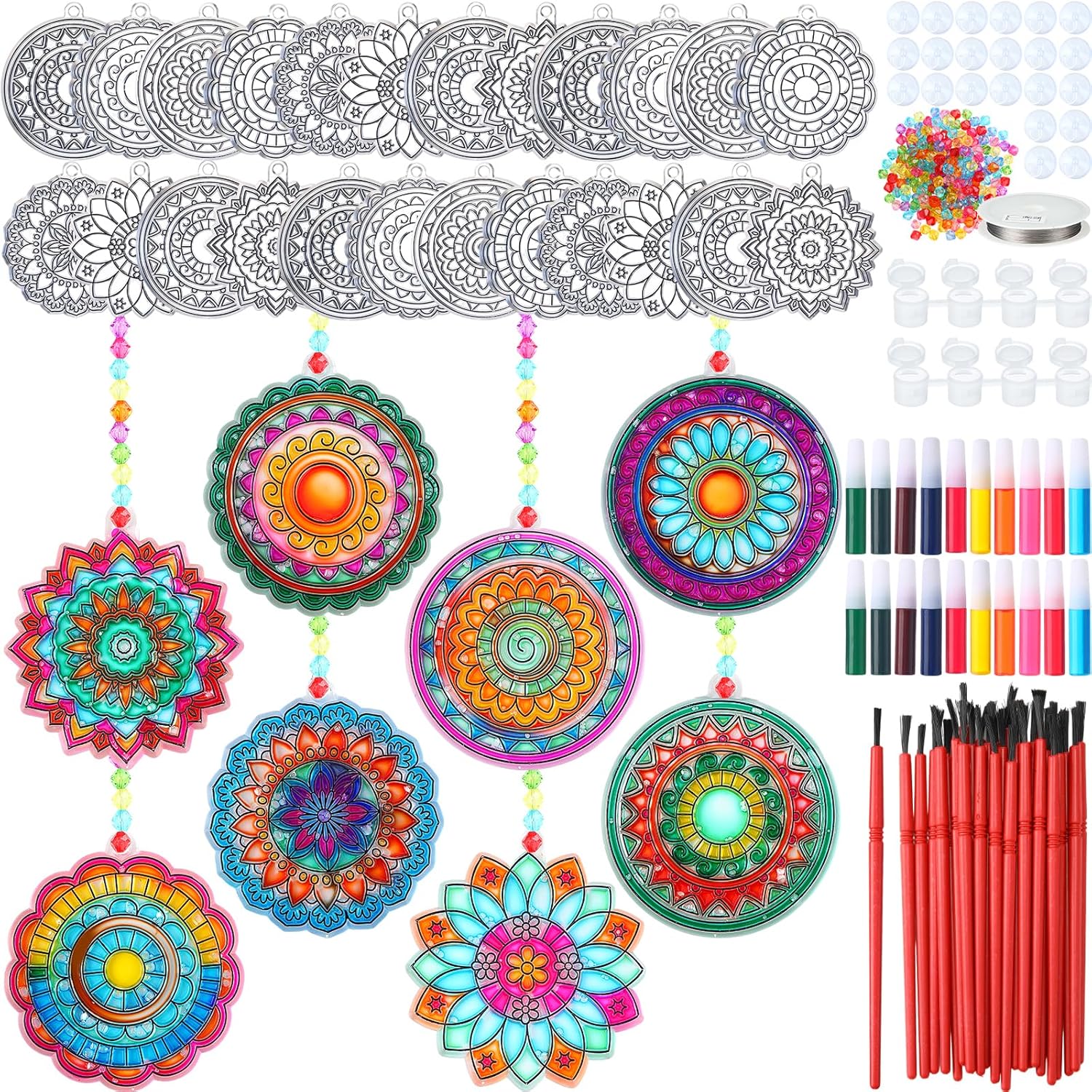 DIY Mandala Suncatcher Kits for Creative Window Art Fun