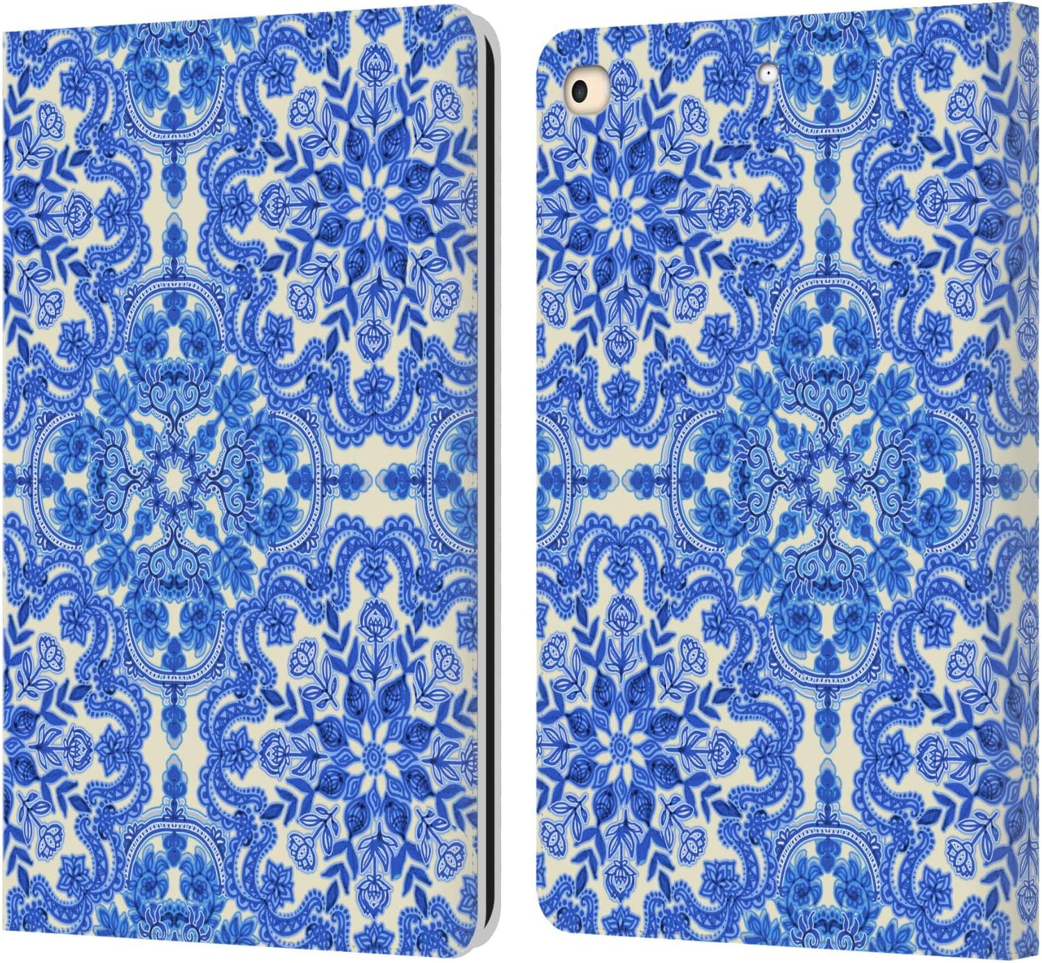 Micklyn Le Feuvre Cobalt Blue Floral Wallet Case for iPad 9.7